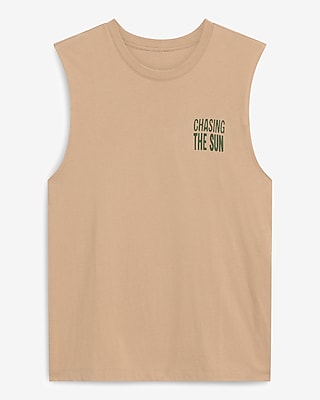 Jersey Chasing The Sun Crew Neck Graphic Tank