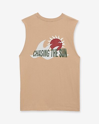 Jersey Chasing The Sun Crew Neck Graphic Tank
