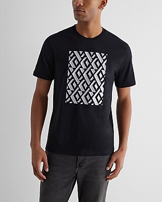 Embroidered X Logo Pattern Graphic Perfect Pima Cotton T-Shirt