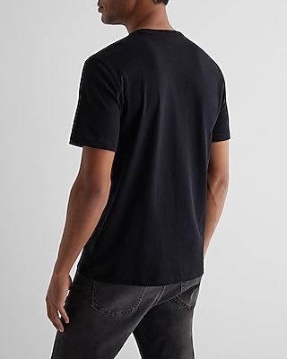 Embroidered X Logo Pattern Graphic Perfect Pima Cotton T-Shirt