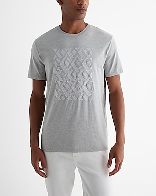 Embroidered X Logo Pattern Graphic Perfect Pima Cotton T-Shirt