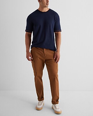 Relaxed Tipped Luxe Pique Crew Neck T-Shirt