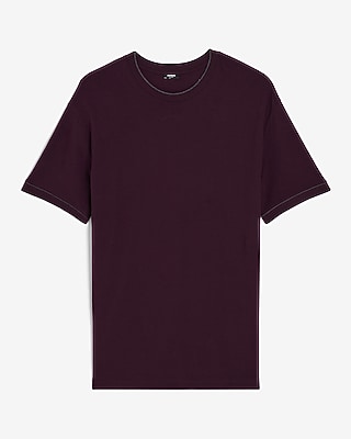 Relaxed Tipped Luxe Pique Crew Neck T-Shirt