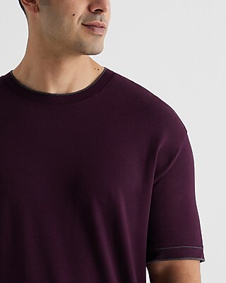 Relaxed Tipped Luxe Pique Crew Neck T-Shirt