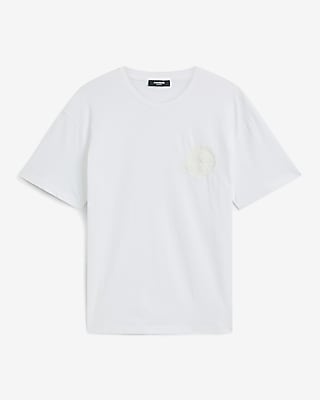 Classic Fit Mini Embroidered Floral X Logo Graphic T-Shirt