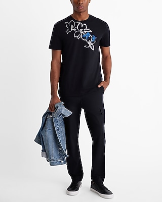 EX - HUDSON 1703 FLOWER TRICKLE 10076:PITCH BLACK:L TALL