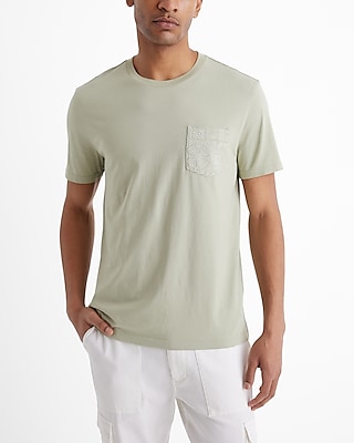 embroidered pocket perfect pima cotton t-shirt