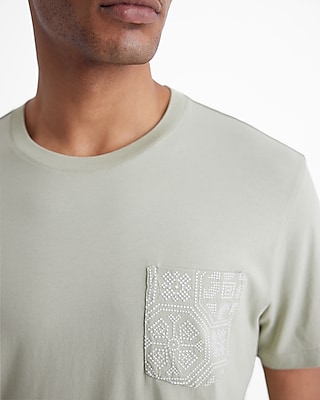 Embroidered Pocket Perfect Pima Cotton T-Shirt