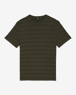 Express Textured Stripe Crew Neck T-Shirt | Beverly Center