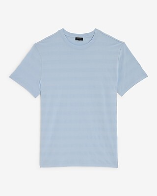 Textured Stripe Crew Neck T-Shirt