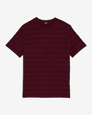 Textured Stripe Crew Neck T-Shirt