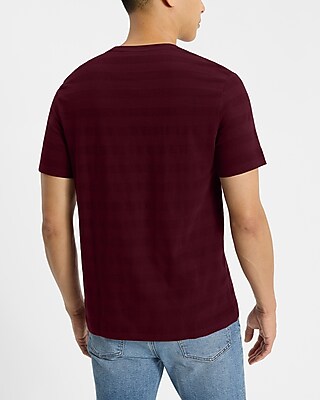 Textured Stripe Crew Neck T-Shirt