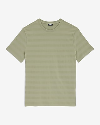 Textured Stripe Crew Neck T-Shirt