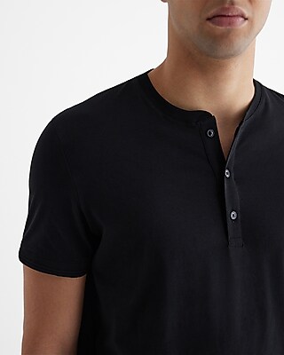Perfect Pima Cotton Short Sleeve Henley