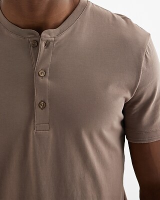 Perfect Pima Cotton Short Sleeve Henley