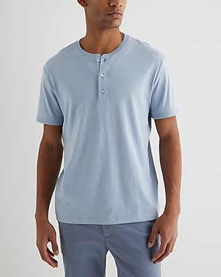 Perfect Pima Cotton Short Sleeve Henley