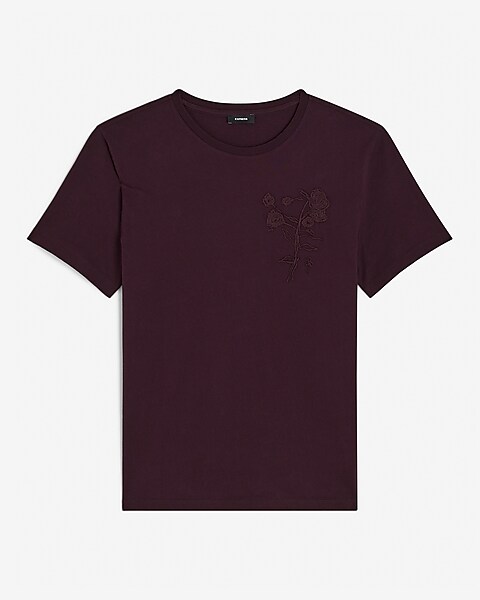 Embroidered Rose Graphic T-shirt | Express