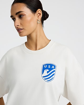 Team USA World Cup Ivory Cotton Graphic T-Shirt
