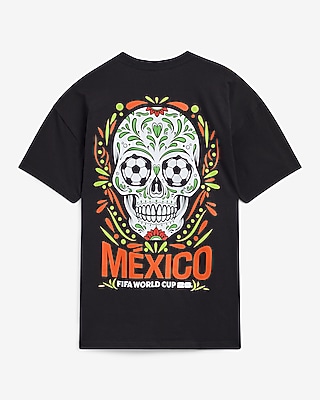 Team Mexico World Cup Black Cotton Graphic T-Shirt