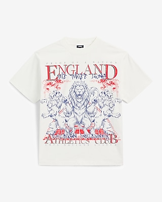 Team England World Cup White Cotton Graphic T-Shirt