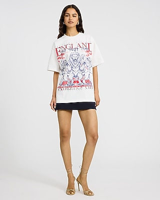 Team England World Cup White Cotton Graphic T-Shirt
