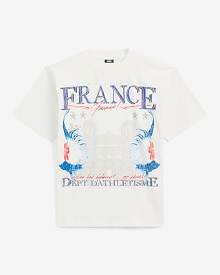 Team France World Cup White Cotton Graphic T-shirt | Express