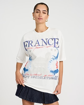 Team France FIFA World Cup White Cotton Graphic T-Shirt