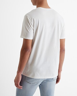 Embroidered Leaf Graphic Perfect Pima Cotton T-Shirt
