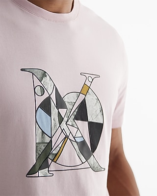 X Logo Shape Graphic Perfect Pima Cotton T-Shirt