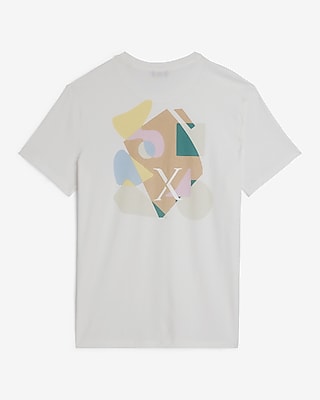 Abstract Embroidered X Logo Graphic Perfect Pima Cotton T-Shirt