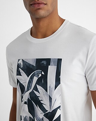 Abstract Parrot Graphic T-Shirt