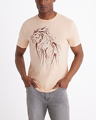 Sketched Lion Graphic Perfect Pima Cotton T-Shirt Men