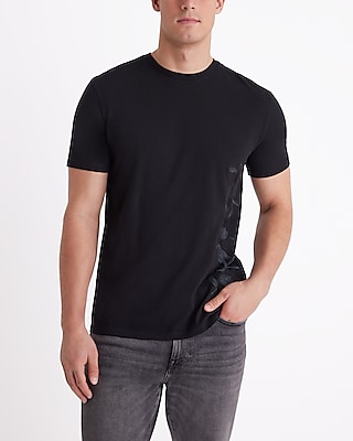 Tonal Embroidered Floral Graphic Perfect Pima Cotton T-Shirt