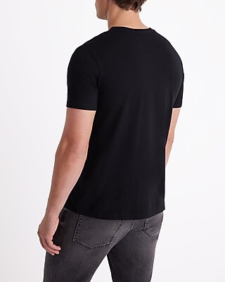 Tonal Embroidered Floral Graphic Perfect Pima Cotton T-Shirt