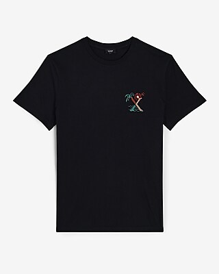 Tropical X Logo Graphic Perfect Pima Cotton T-Shirt