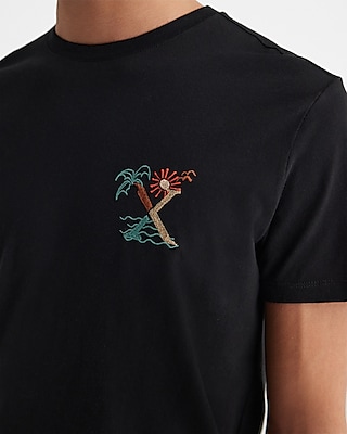 tropical x logo graphic perfect pima cotton t-shirt