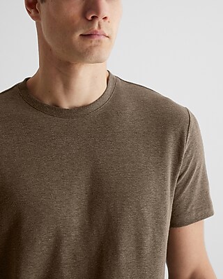 Solid Linen-Blend T-Shirt