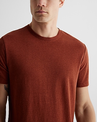 Solid Linen-Blend T-Shirt