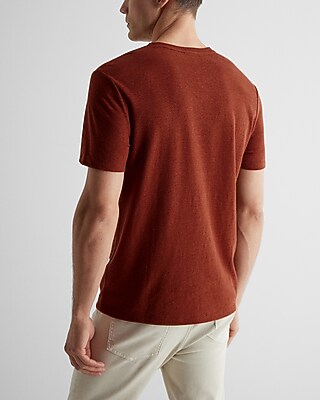 Solid Linen-Blend T-Shirt