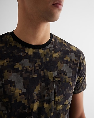 Pixel Camo Perfect Pima Cotton T-Shirt