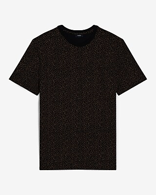 Dot Print Luxe Pique Crew Neck T-Shirt