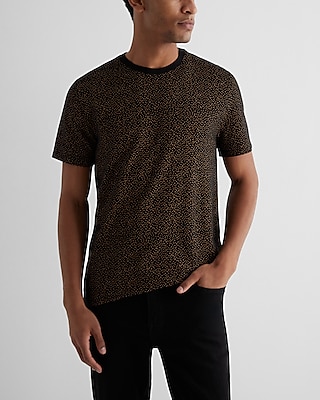 Dot Print Luxe Pique Crew Neck T-Shirt