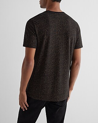 Dot Print Luxe Pique Crew Neck T-Shirt
