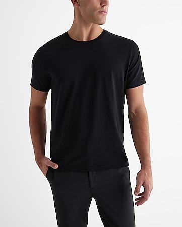 male black t shirt front and back