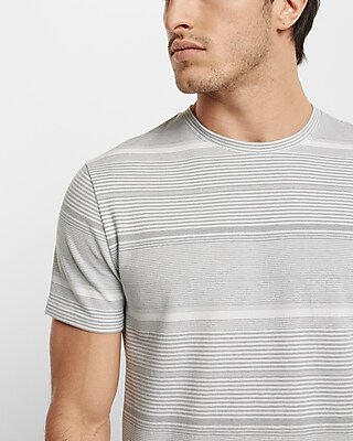 Striped Luxe Pique Crew Neck T-Shirt - image 2
