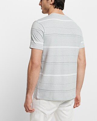 Striped Luxe Pique Crew Neck T-Shirt - image 4