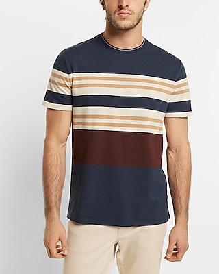 Luxe-T Men's Logo Stripe Cuff T-Shirt