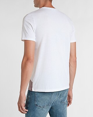 White Geo Print Graphic T-Shirt