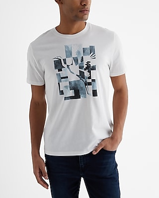 Cubed Crane Perfect Pima Cotton Graphic T-Shirt Pink Men's L