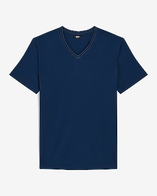 EX-HUDSON TIPPED FK VNECK-9905:NIGHT BLUE:XXL TALL